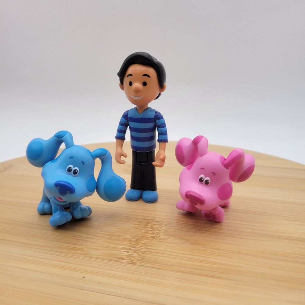 Blues Clues and You Figure Set Josh Blue Magenta Just Play 2019 Viacom Toy Lot